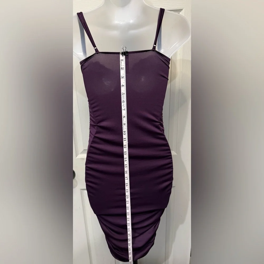 “Prom” Dreamgirl Deep Purple Mini Dress - Picture 4 of 5